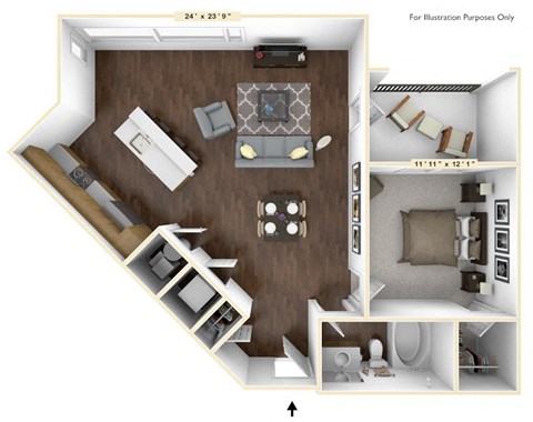 A3 Floor Plan  at Avant & Avant II, Carmel, Indiana